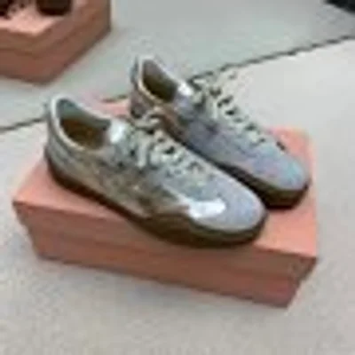 ACNE STUDIOS 2024 Grey Leather Low-Top Sneakers - Unisex
