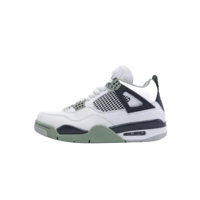 Air Jordan 4 Retro 'Green Glow' Leather Basketball Shoes