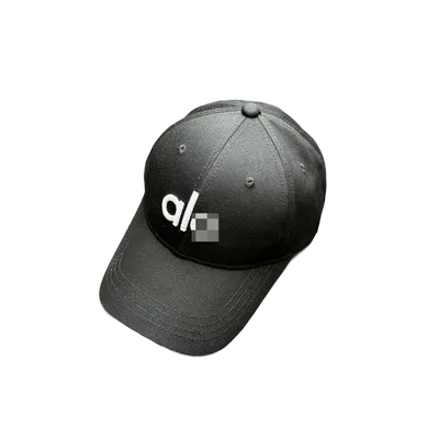 ALO Black Cotton Baseball Cap: Unisex Sun Hat