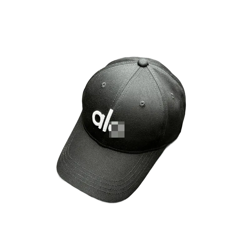 ALO Black Cotton Baseball Cap: Unisex Sun Hat