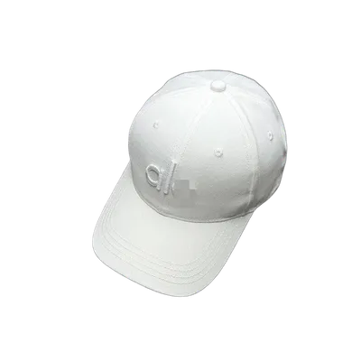 ALO Classic White Cotton Baseball Cap, UV Protection
