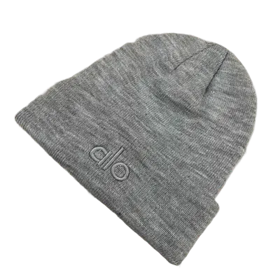 ALO Knit Beanie: Winter Hat with Embroidered Logo