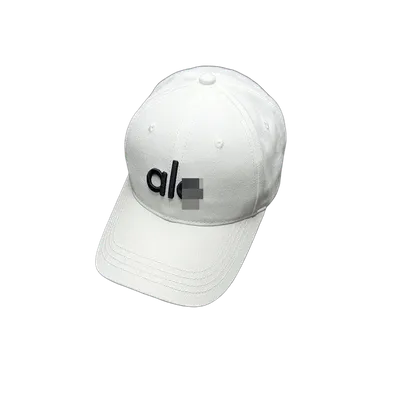 ALO White Cotton Baseball Cap: Minimalist Unisex Sun Hat