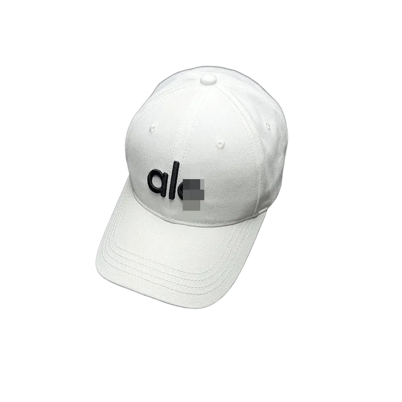ALO White Cotton Baseball Cap: Minimalist Unisex Sun Hat