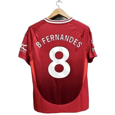B.FERNANDES Red #8 Soccer Jersey - Men's Breathable Football Shirt