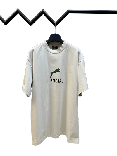 Balenciaga Beige T-Shirt: Animal Graphic Streetwear