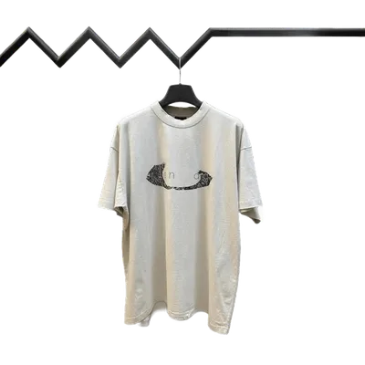 Balenciaga Beige Cotton T-Shirt | Unisex Streetwear