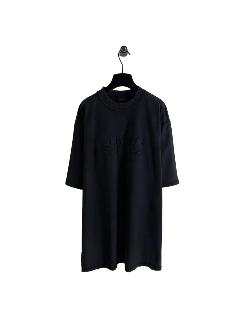 Balenciaga Black Cotton Logo Tee | Unisex Essential T-Shirt