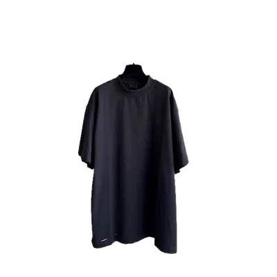 Balenciaga Unisex Black Cotton Relaxed Crew Neck T-Shirt