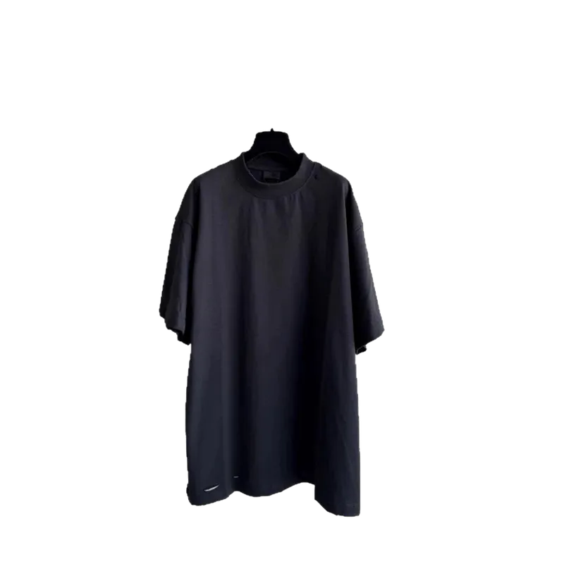 Balenciaga Unisex Black Cotton Relaxed Crew Neck T-Shirt