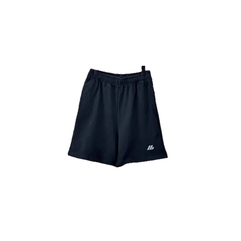 Balenciaga Black Cotton Shorts Unisex Summer Casual