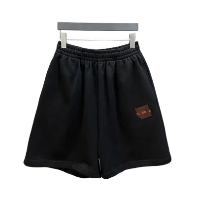 BALENCIAGA Black Cotton Shorts | Unisex Streetwear Casual
