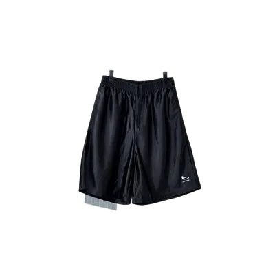 Balenciaga Black Drawstring Shorts: Unisex Streetwear
