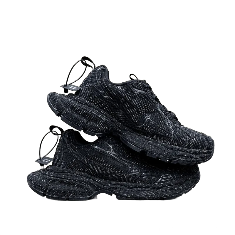 Balenciaga Black Fabric Platform Sneakers Unisex