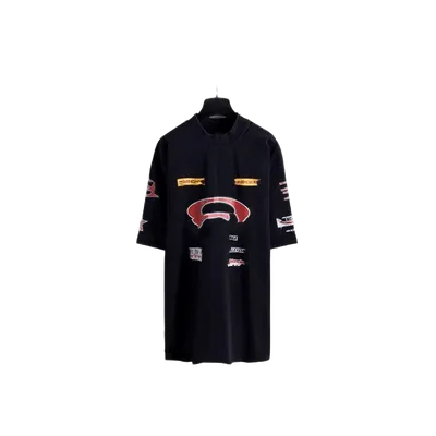 Balenciaga Unisex Black Graphic T-Shirt Streetwear