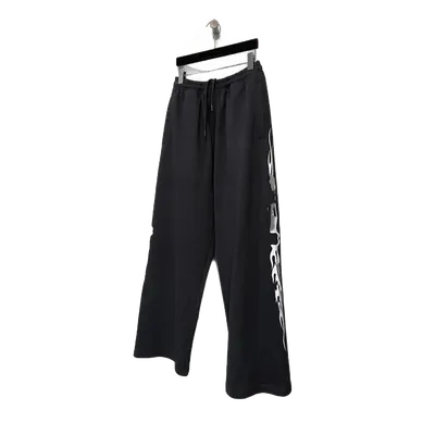 Balenciaga Black Graphic Joggers: Unisex & Trendy