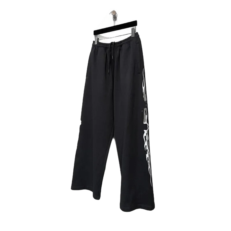 Balenciaga Black Graphic Joggers: Unisex & Trendy