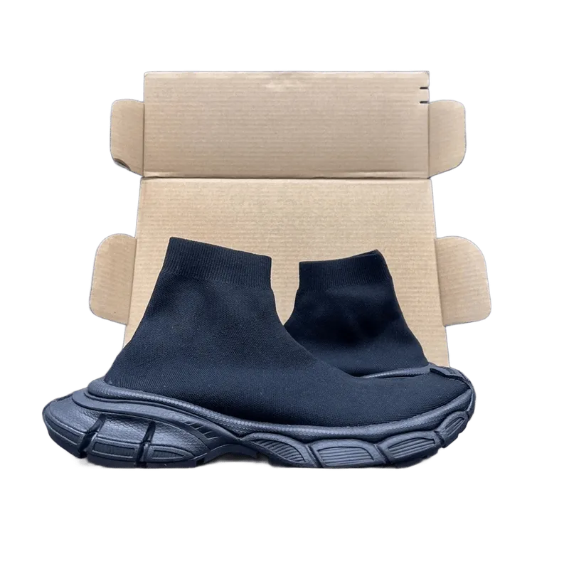 Balenciaga Black Knit Sock Sneakers | Unisex Fashion Shoes
