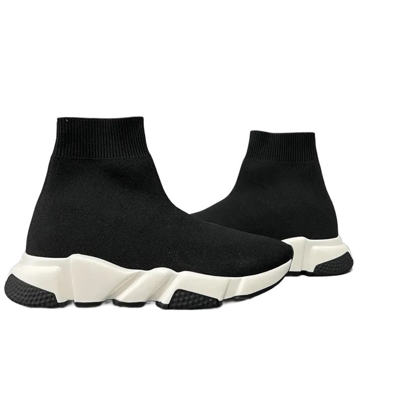 Balenciaga Black Knit Sock Sneakers: Unisex Street Style Shoes