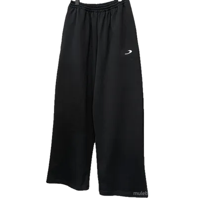 Balenciaga Black Casual Pants Unisex Logo