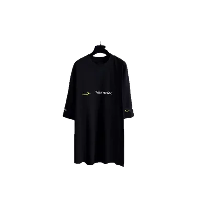 Balenciaga Black Logo Long Sleeve Tee, Unisex Streetwear