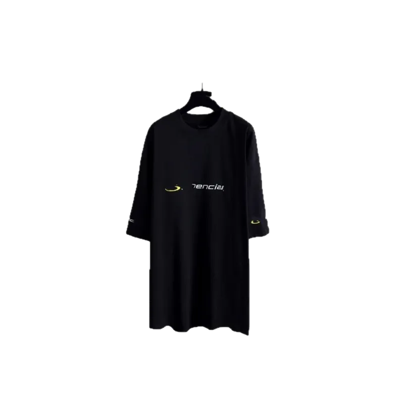 Balenciaga Black Logo Long Sleeve Tee, Unisex Streetwear