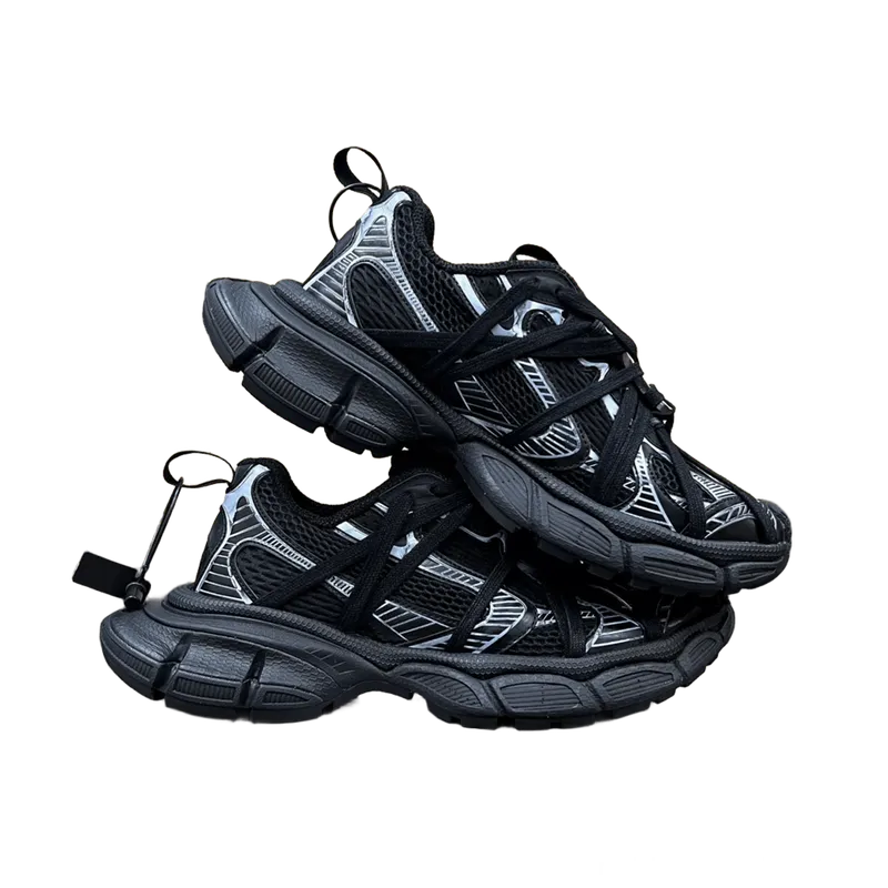 Balenciaga Black Mesh Sneakers Unisex Street Fashion Shoes