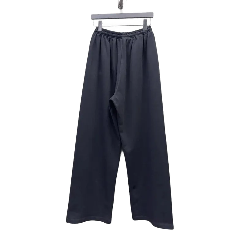 Balenciaga Black Soft Wide-Leg Pants Unisex Casual Comfort