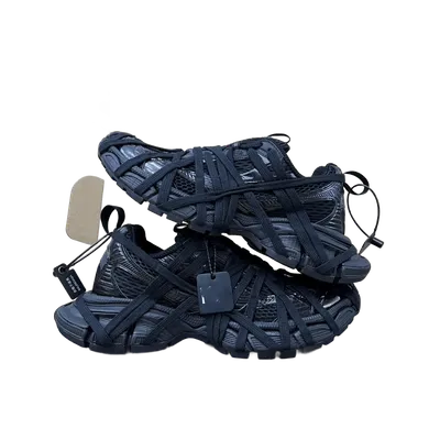 Balenciaga Black Strap Sneakers: Unisex Street Style