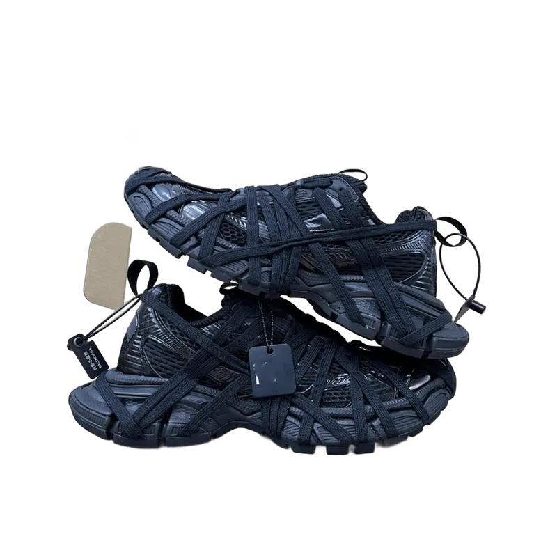 Balenciaga Black Strap Sneakers: Unisex Street Style