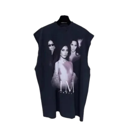 Balenciaga Black Sleeveless Tee: Unisex Streetwear