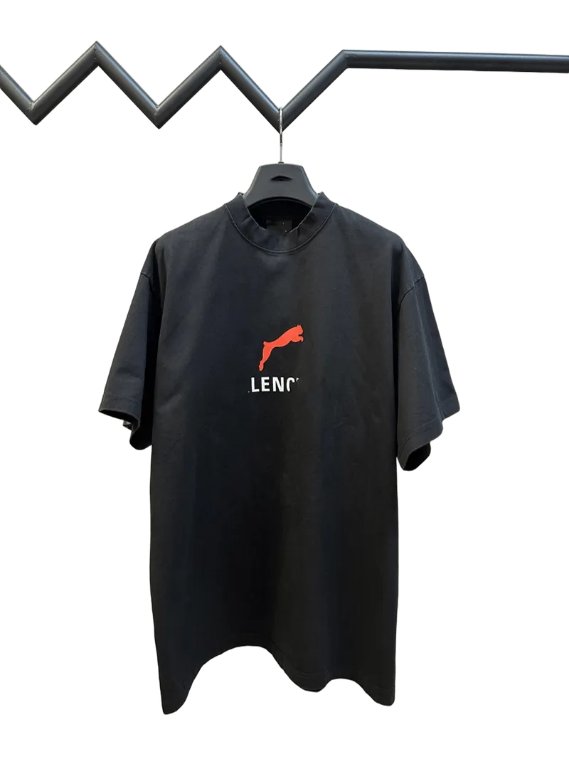BALENCIAGA Unisex Black Cotton Tee | Streetwear Essential