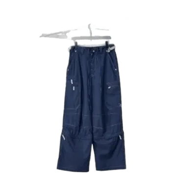 Balenciaga Blue Utility Pants: Durable Multi-Pocket Unisex Workwear