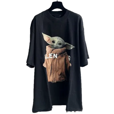 Balenciaga The Child Black Cotton Streetwear T-Shirt