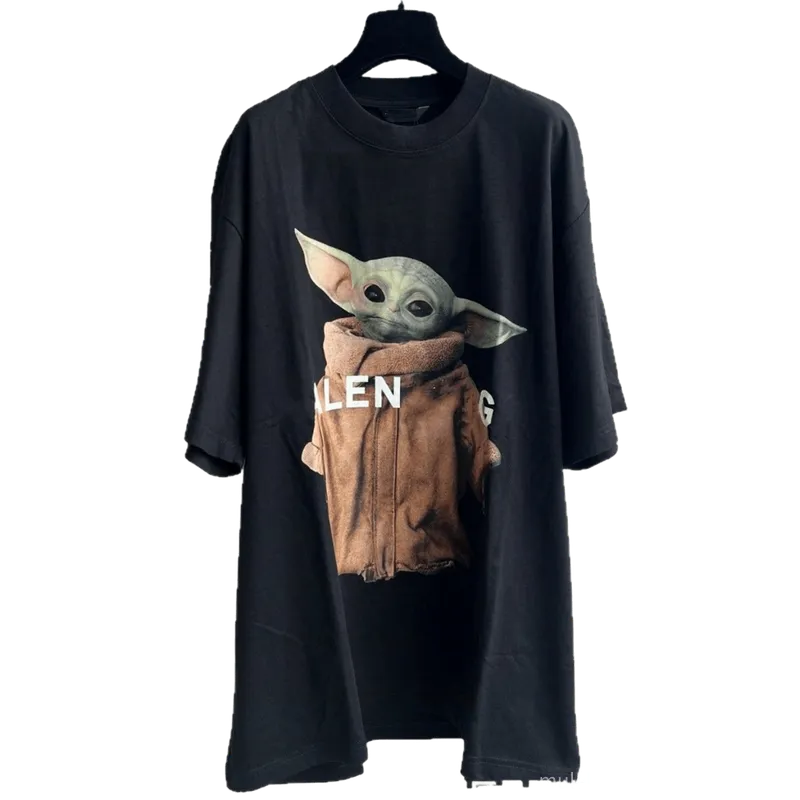 Balenciaga The Child Black Cotton Streetwear T-Shirt