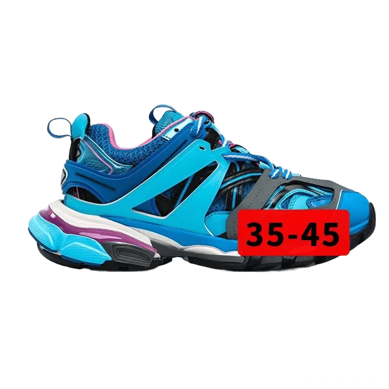 BALENCIAGA Chunky Blue Purple Mesh Sneakers | Unisex Dad Shoes