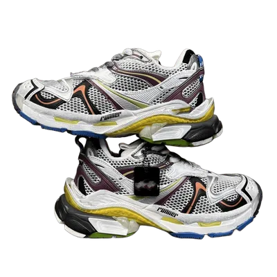 Balenciaga Chunky Sneakers White Mesh Colorful Unisex