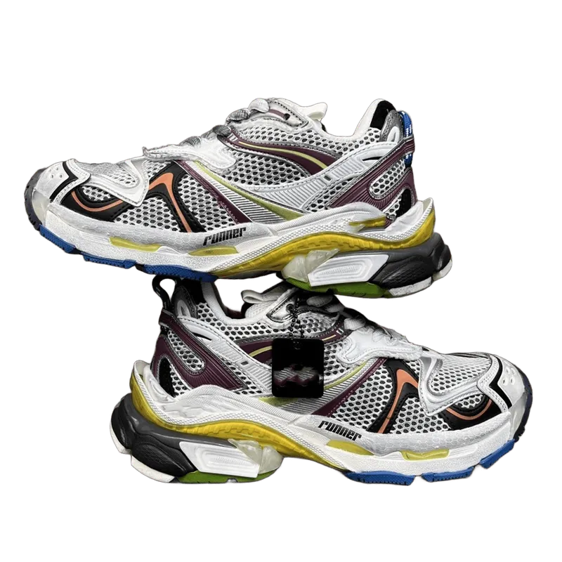 Balenciaga Chunky Sneakers White Mesh Colorful Unisex