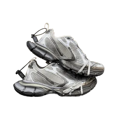 Balenciaga Chunky Retro Silver Gray Mesh Unisex Sneakers