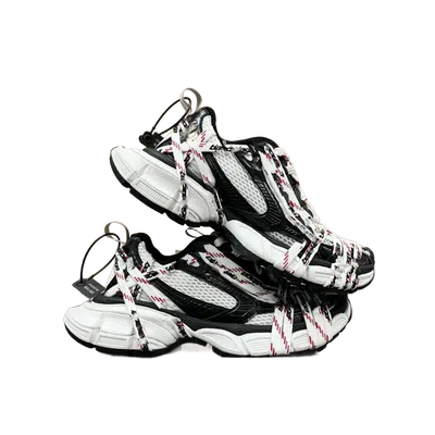 Balenciaga Black/White Chunky Sneakers Mesh Leather Unisex