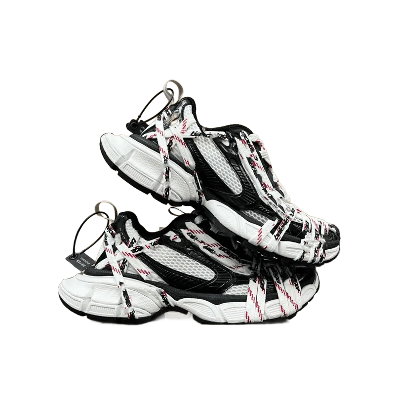 Balenciaga Black/White Chunky Sneakers Mesh Leather Unisex