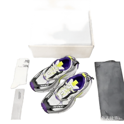 Balenciaga Chunky Trainer Sneakers Grey White Purple