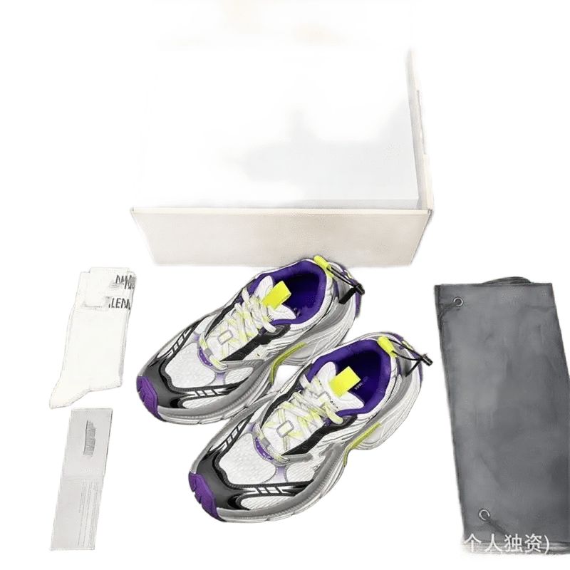 Balenciaga Chunky Trainer Sneakers Grey White Purple