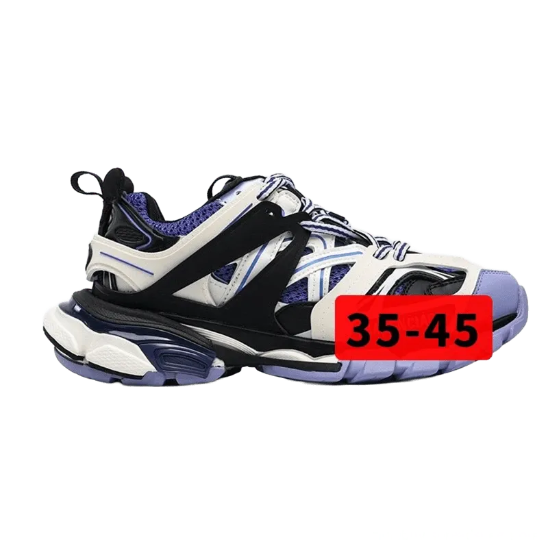 Balenciaga Chunky White Purple Black Sneakers | Retro 90s Style