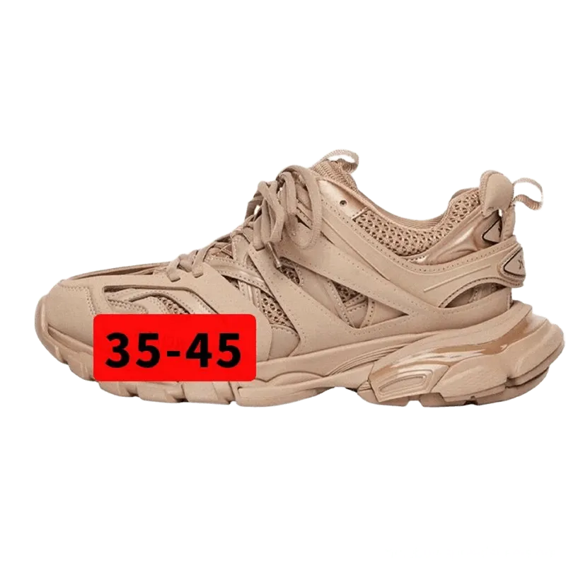 Balenciaga Khaki Dad Sneakers Unisex Cut-Out