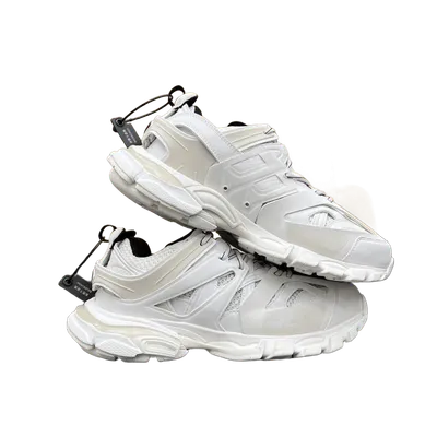 Balenciaga Deconstructed Leather Mesh Sneakers White