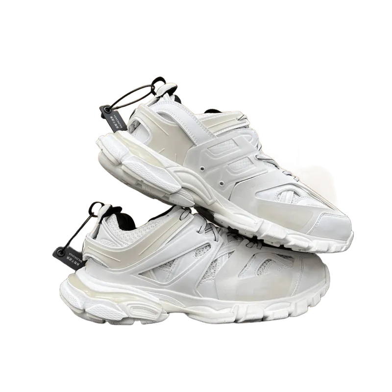 Balenciaga Deconstructed Leather Mesh Sneakers White