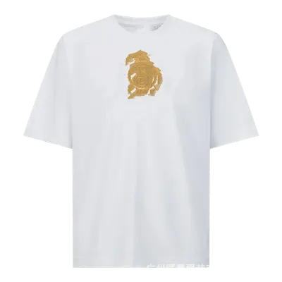 Balenciaga White Cotton T-Shirt: Embroidered Logo, Unisex