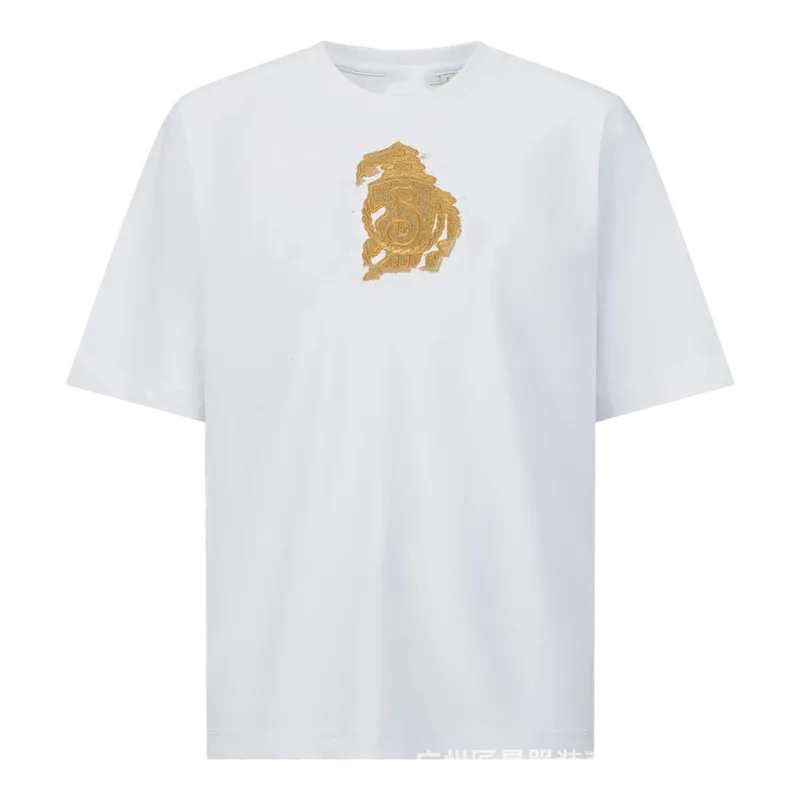 Balenciaga White Cotton T-Shirt: Embroidered Logo, Unisex