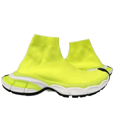 Balenciaga Fluorescent Yellow Knit Sock Sneakers - Unisex